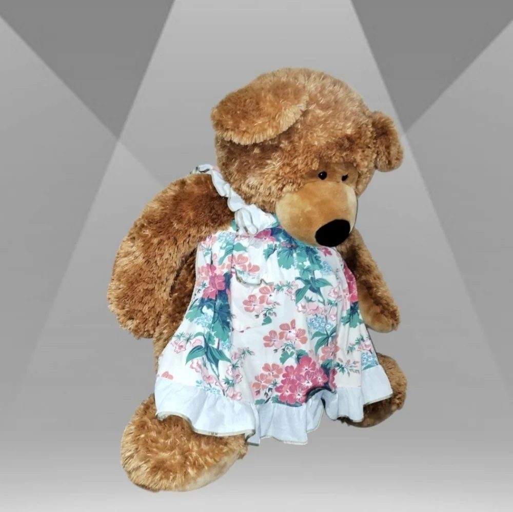 FAO SCHWARZ - Soft Bear with Flower Print Outfit